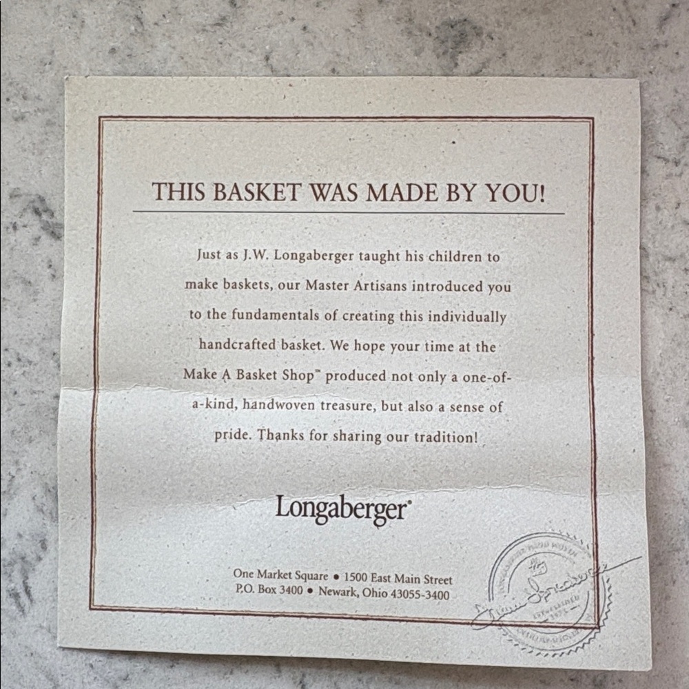 Longaberger “Handmade by Me” with Cats 2004 - Picture 11 of 11